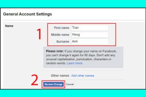 4. Cách đổi tên Facebook trên máy tính đơn giản