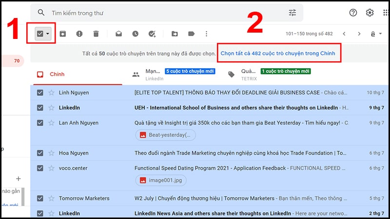 Cách Xoá Tất Cả Thư Trong Gmail Trên Máy Tính